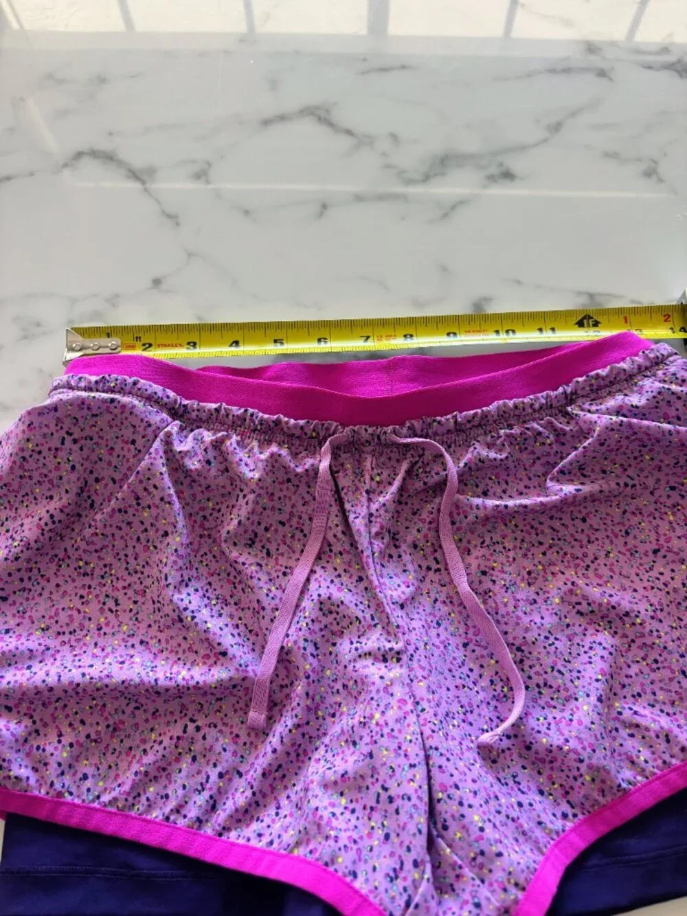 Nike Dri-Fit Running Shorts Women's Medium Purple Speckle Built-In Liner